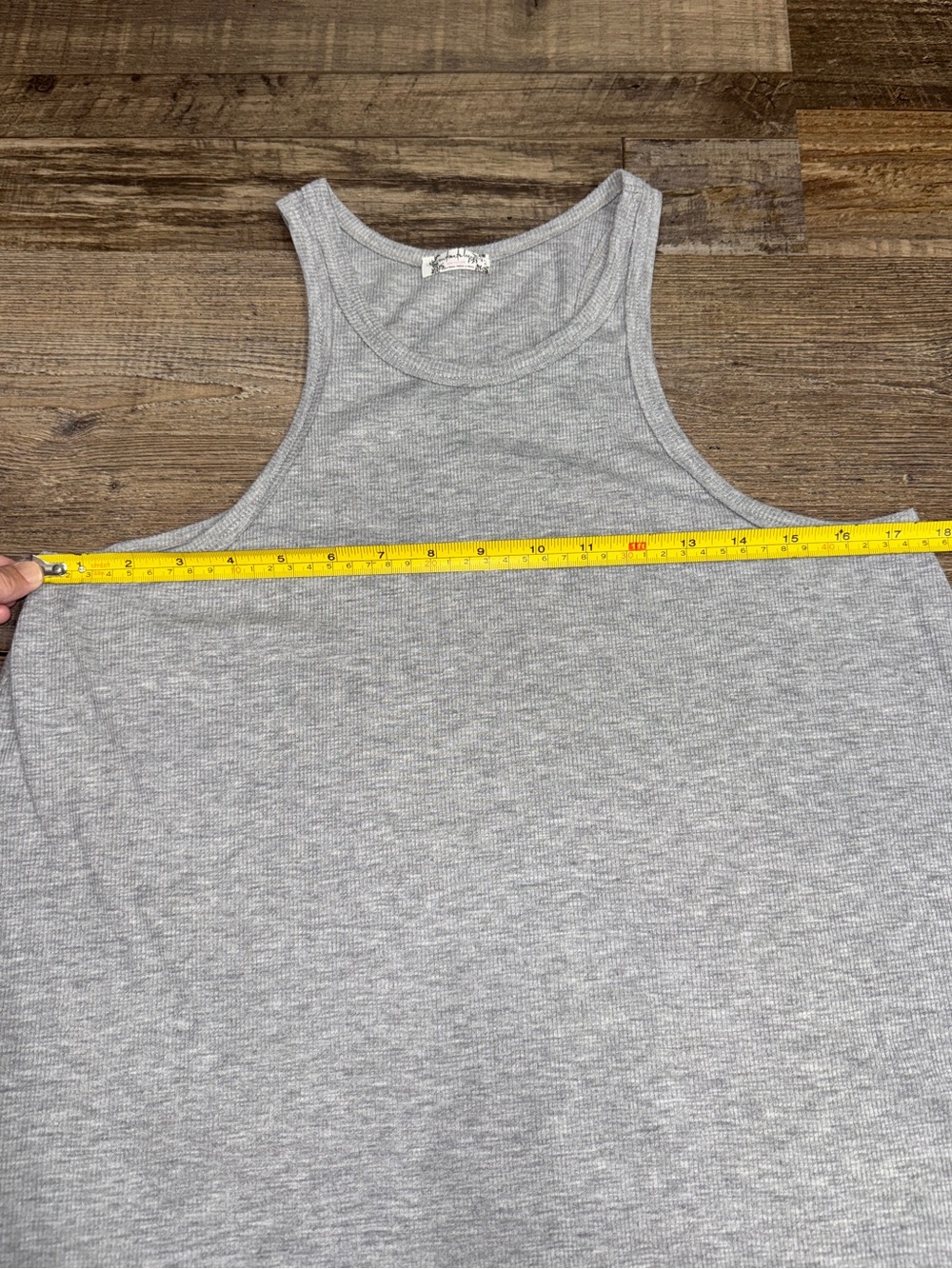 Free People Intimately Long Beach Tank Medium Gray Ribbed High Neck Flowy - Picture 5 of 8